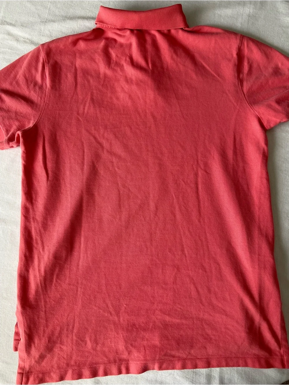 Ralph Lauren Men’s Coral Pink Polo with Green Logo